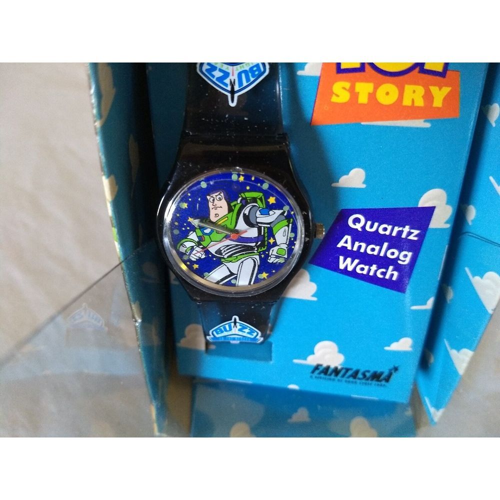 Disney FANTASMA BUZZ LIGHTYEAR Toy Story Quartz Analog Watch Glow in‎ Dark NOS